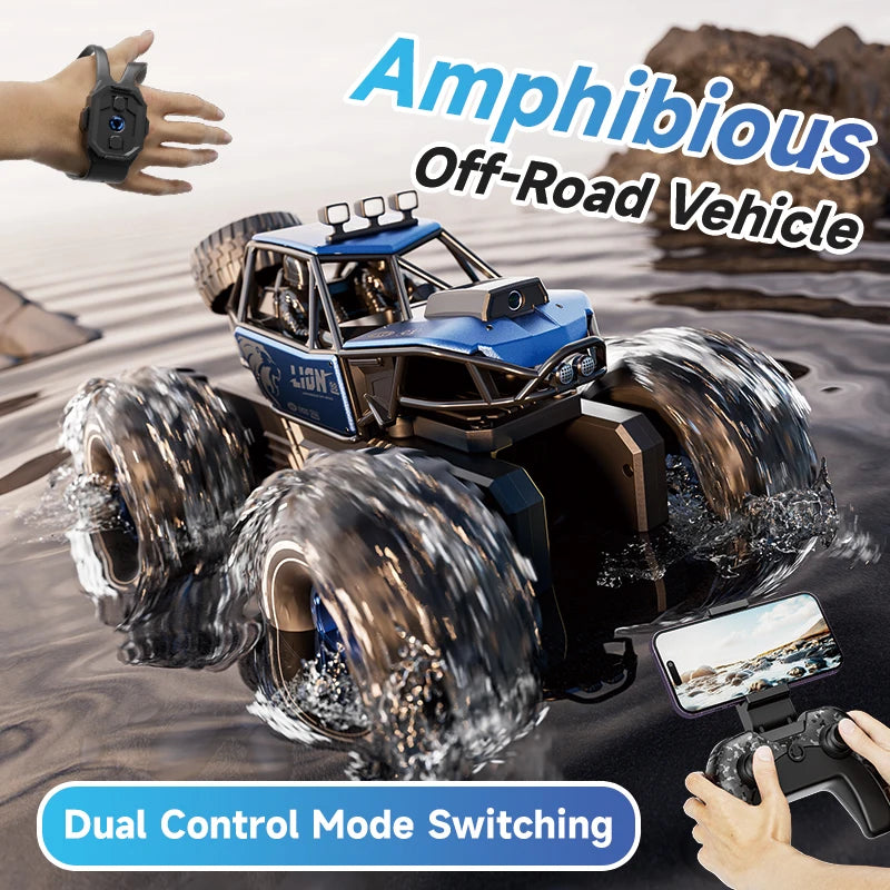 4DRC nouveau Y10 voiture télécommandée 2.4G Rc bateau étanche amphibie cascadeur voiture 4WD tout Terrain camion jouets pour enfants cadeaux d'anniversaire