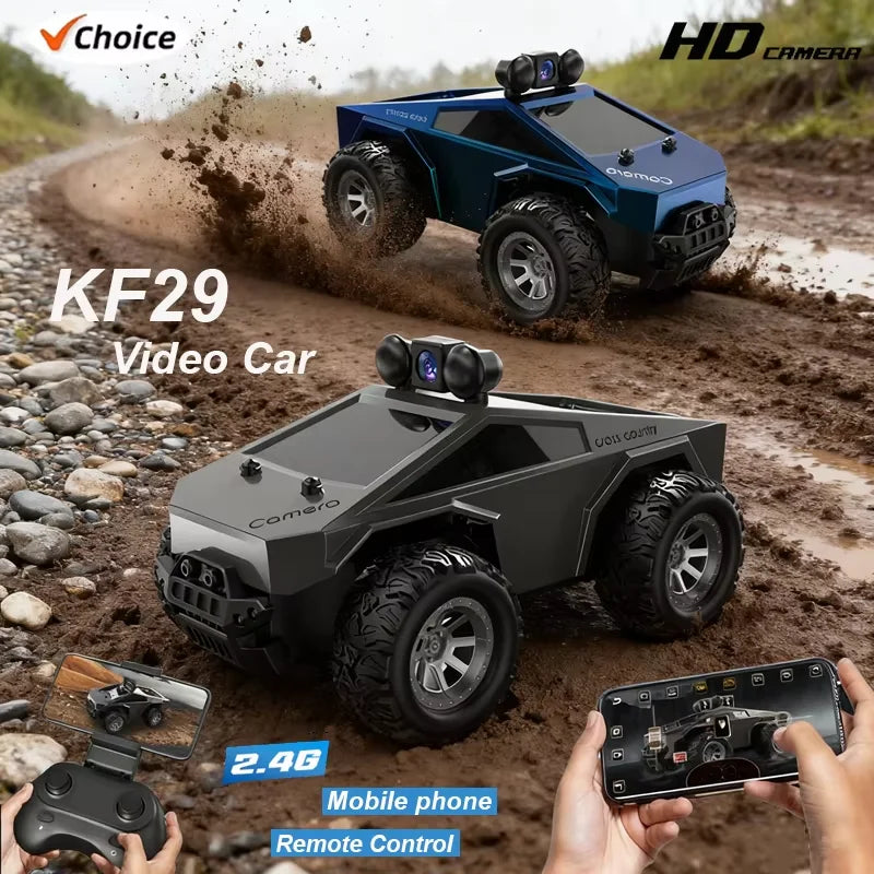 Voiture RC avec caméra FPV HD, avec Transmission en temps réel, KF29, voiture d'escalade de cascade à grande vitesse, télécommande 2.4G, jouet cadeau pour enfants et adultes