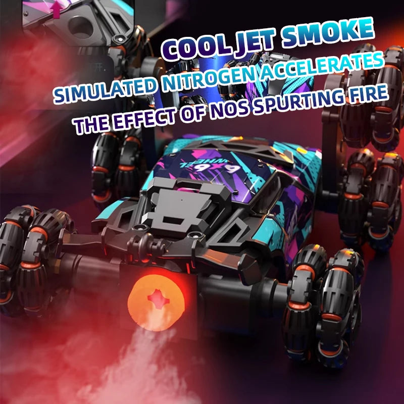 Voiture télécommandée en alliage pour enfants Morphing à Six roues RC tout-terrain escalade cascadeur quatre roues motrices Spray dérive voiture de course jouets