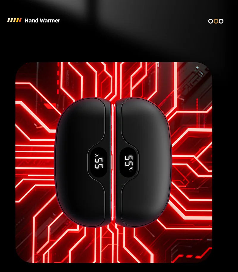 Chauffe-mains magnétique 2 en 1, affichage numérique, chaleur longue durée, chauffage rapide, électrique, pour l'hiver, nouveauté 2026