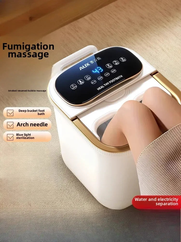 Seau de bain de pieds entièrement automatique, massage électrique, chauffé à température constante, bain de pieds haute et profonde
