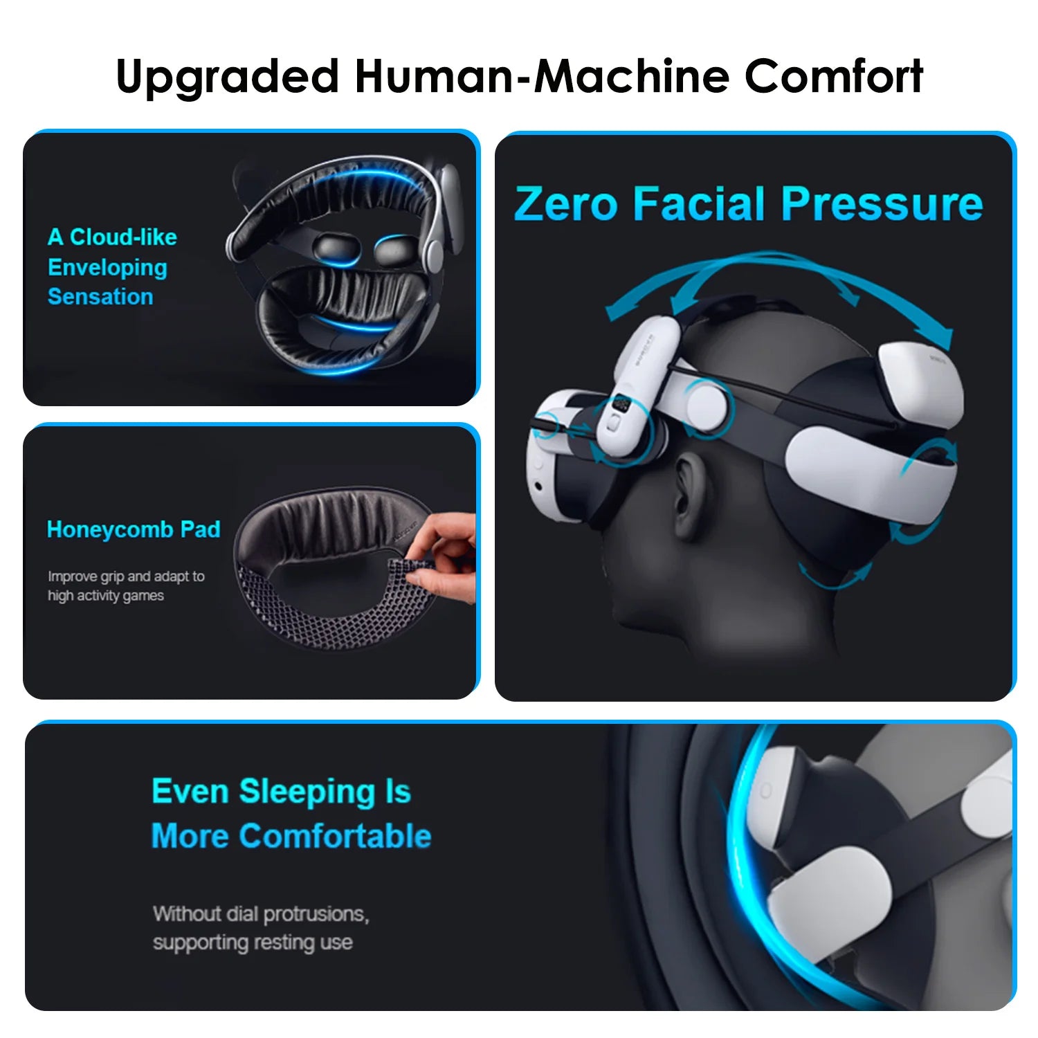 BOBOVR sangle de tête compatible avec Meta Quest 3/Quest3S BOBOVR S3 Pro/E3PRO/M3 Pro sangle de tête de batterie accessoires VR