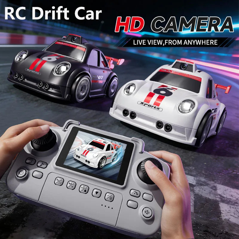 Caméra FPV HD RC Drift Car 2.4GHz vidéo en temps réel 4WD camion télécommandé à grande vitesse, Mini véhicule de course RC jouet pour enfants adultes