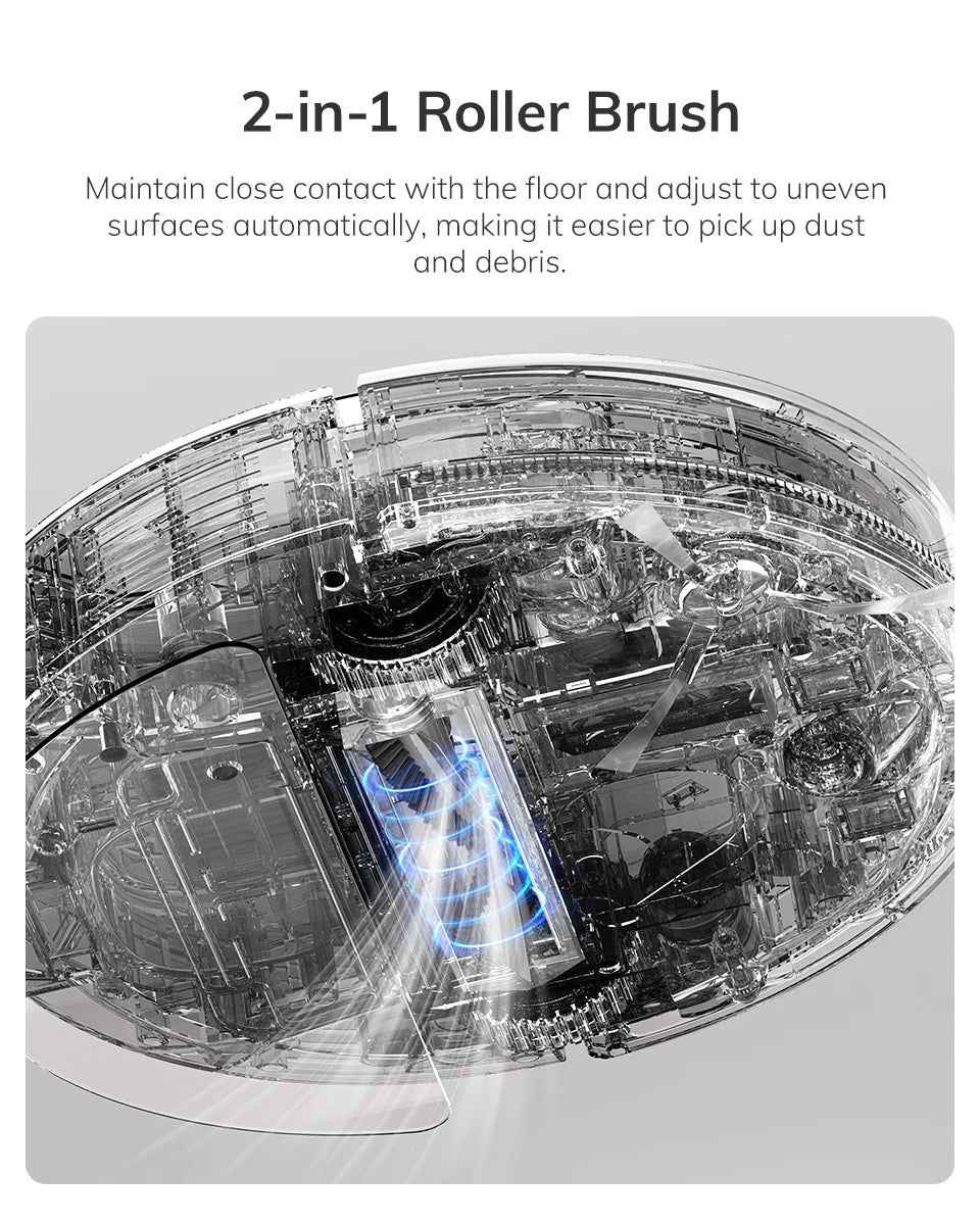 Aspirateur robot A30 PRO, aspiration 5000Pa, auto-vidange, capacité de 60 jours, application, télécommande, temps de fonctionnement de 180 minutes