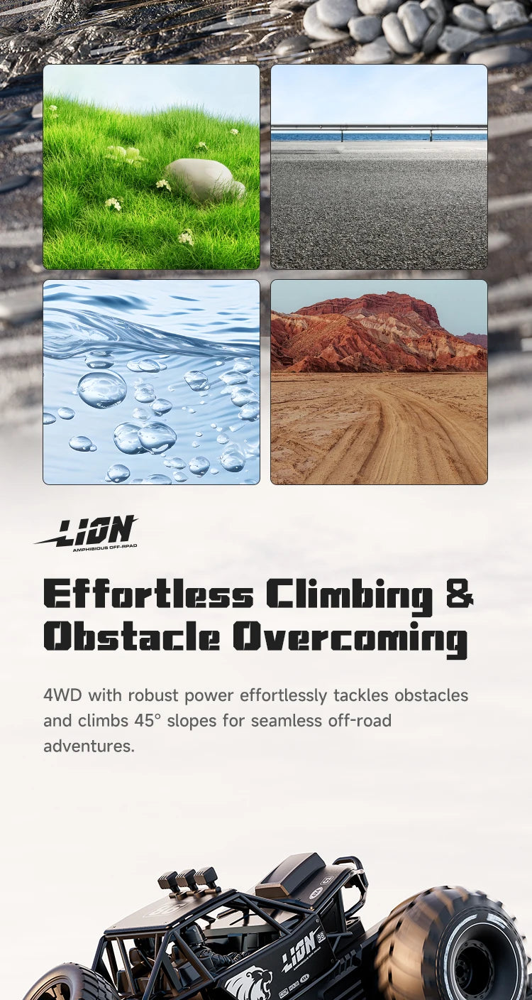 4DRC nouveau Y10 voiture télécommandée 2.4G Rc bateau étanche amphibie cascadeur voiture 4WD tout Terrain camion jouets pour enfants cadeaux d'anniversaire