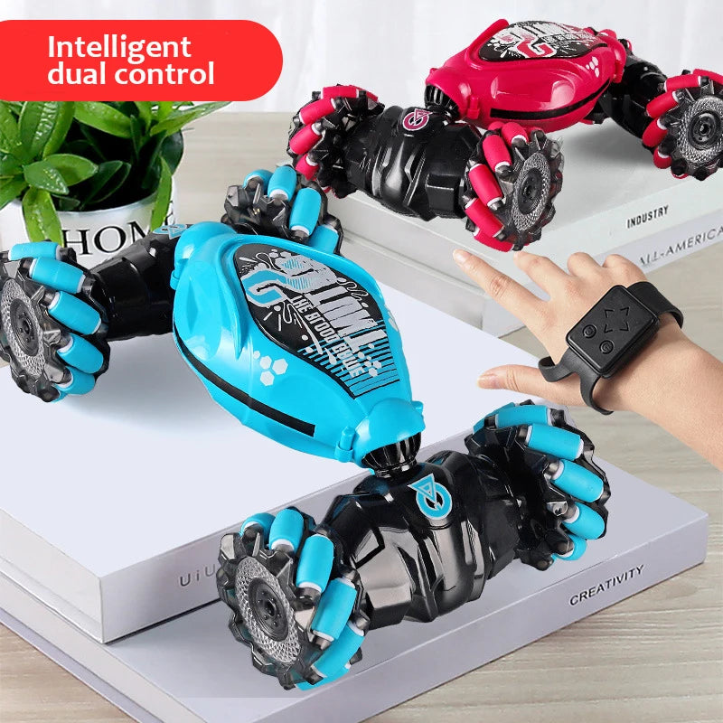 Voiture RC avec lumière LED, télécommande, montre de voiture, gestes de main 360 °   Voiture d'escalade rotative dérive électronique adultes enfant jouets cadeau
