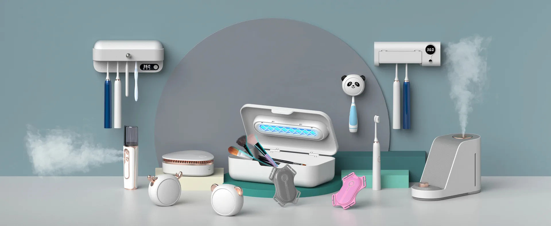 Support de stérilisation de brosse à dents multifonctionnel rechargeable aux UV, portable pour la désinfection et le séchage des brosses à dents électriques