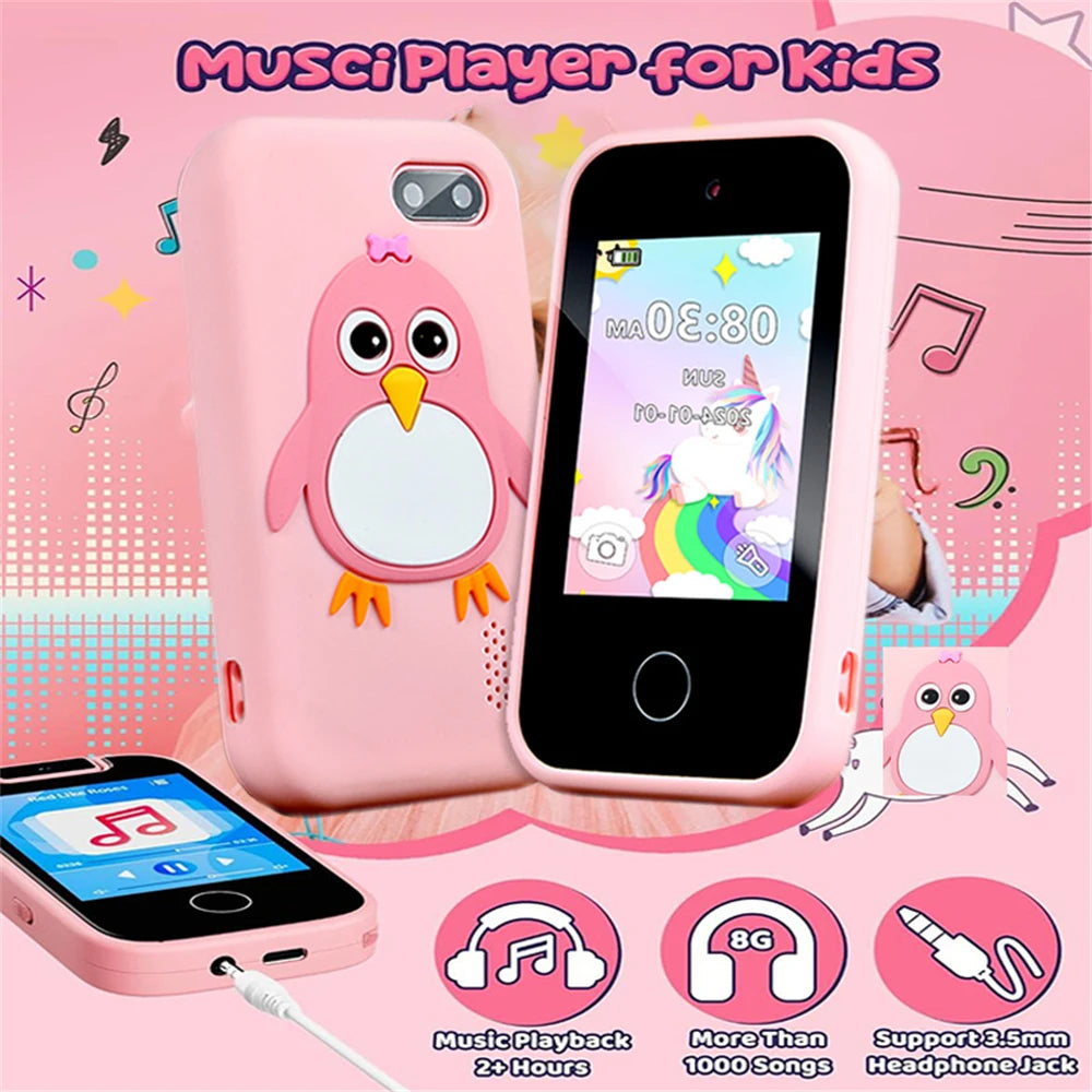 téléphone intelligent enfants jouets 44 jeux Mini téléphone intelligent licorne jouets double caméra lecteur de musique garçons filles cadeaux d'anniversaire