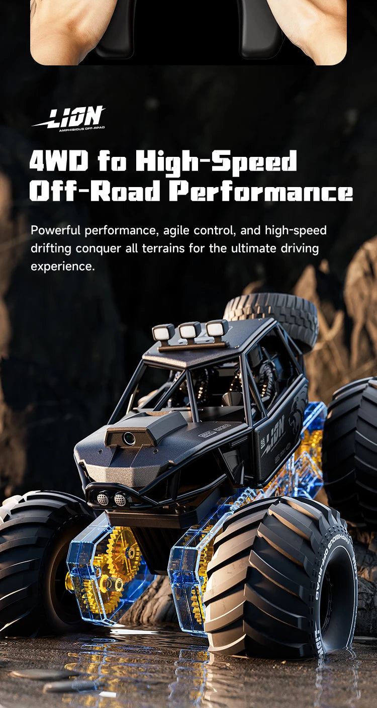 4DRC nouveau Y10 voiture télécommandée 2.4G Rc bateau étanche amphibie cascadeur voiture 4WD tout Terrain camion jouets pour enfants cadeaux d'anniversaire