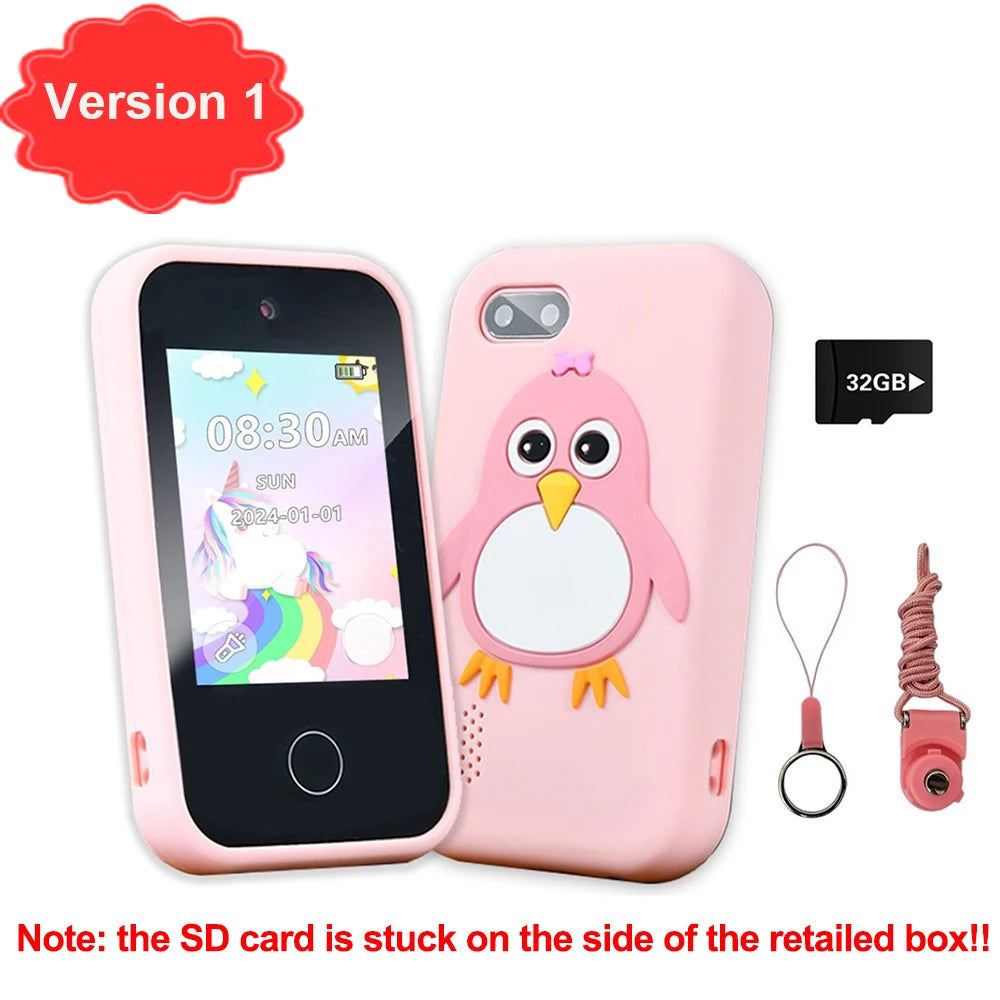 téléphone intelligent enfants jouets 44 jeux Mini téléphone intelligent licorne jouets double caméra lecteur de musique garçons filles cadeaux d'anniversaire