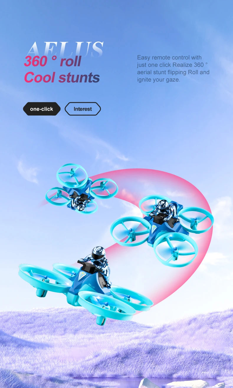 4DRC Mini Drone RC maintien d'altitude Mode sans tête 3 en 1 mer terre vol aérien 2.4G télécommande quadrirotor bateau hélicoptère RC jouets