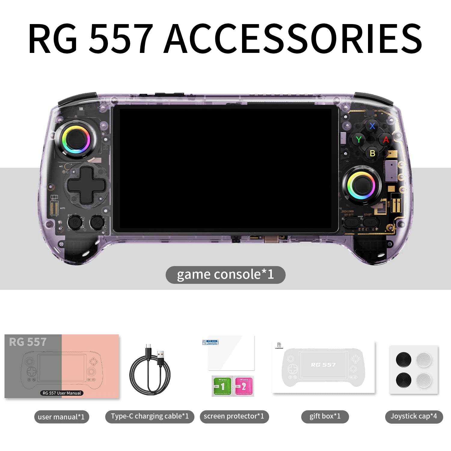 ANBERNIC – Console de jeu Portable RG557 RG556, écran AMOLED de 5.48 pouces, ventilateur de refroidissement Android, lecteur de jeu vidéo Portable, sortie AI 1080P DP