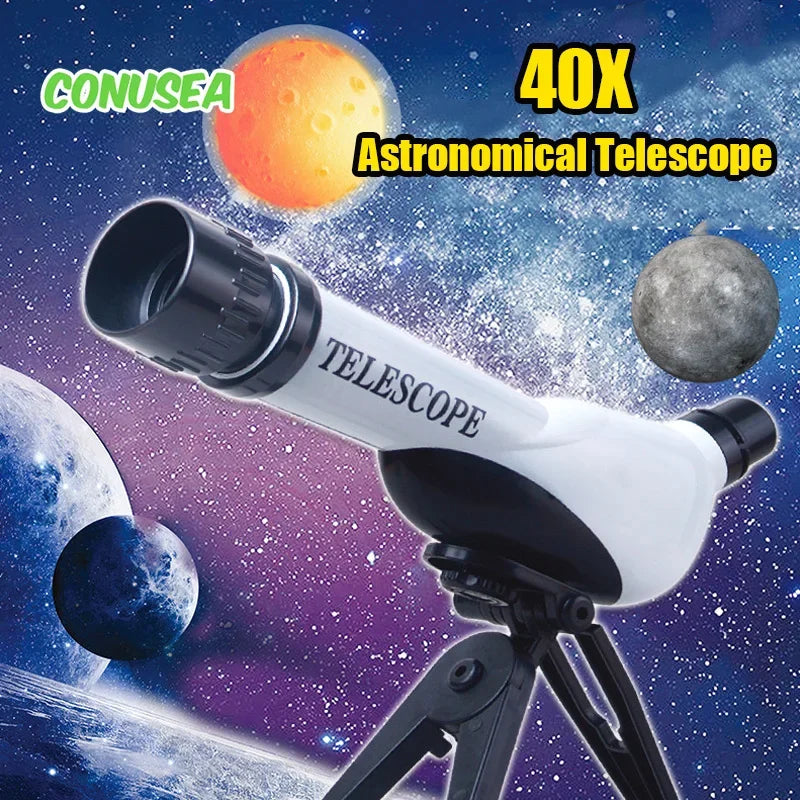 Télescopes pour enfants jouets éducatifs 40X expérience scientifique monoculaire enseignement scientifique Microscope jouet jouets pour enfants cadeaux pour enfants