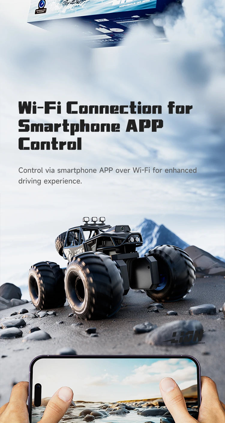 4DRC nouveau Y10 voiture télécommandée 2.4G Rc bateau étanche amphibie cascadeur voiture 4WD tout Terrain camion jouets pour enfants cadeaux d'anniversaire