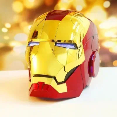 Casque électrique à commande vocale automatique, Marvel Avengers 1/1, Iron Man Mk5, série Open and Close, jouet portable, cadeau d'anniversaire, nouveau