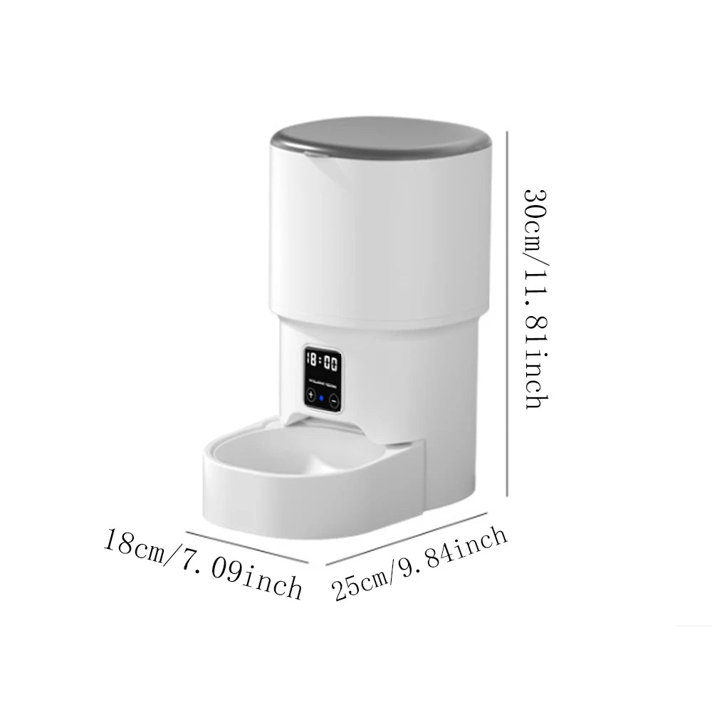 4L WIFI bouton mangeoire automatique pour chat mangeoire intelligente pour animaux de compagnie pour chat et chien distributeur de nourriture pour chat pour animaux de compagnie mangeoire pour animaux de compagnie (sans prise