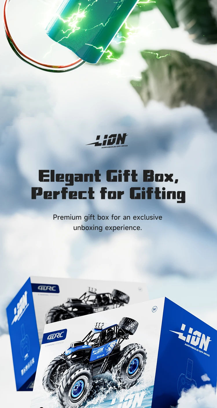 4DRC nouveau Y10 voiture télécommandée 2.4G Rc bateau étanche amphibie cascadeur voiture 4WD tout Terrain camion jouets pour enfants cadeaux d'anniversaire