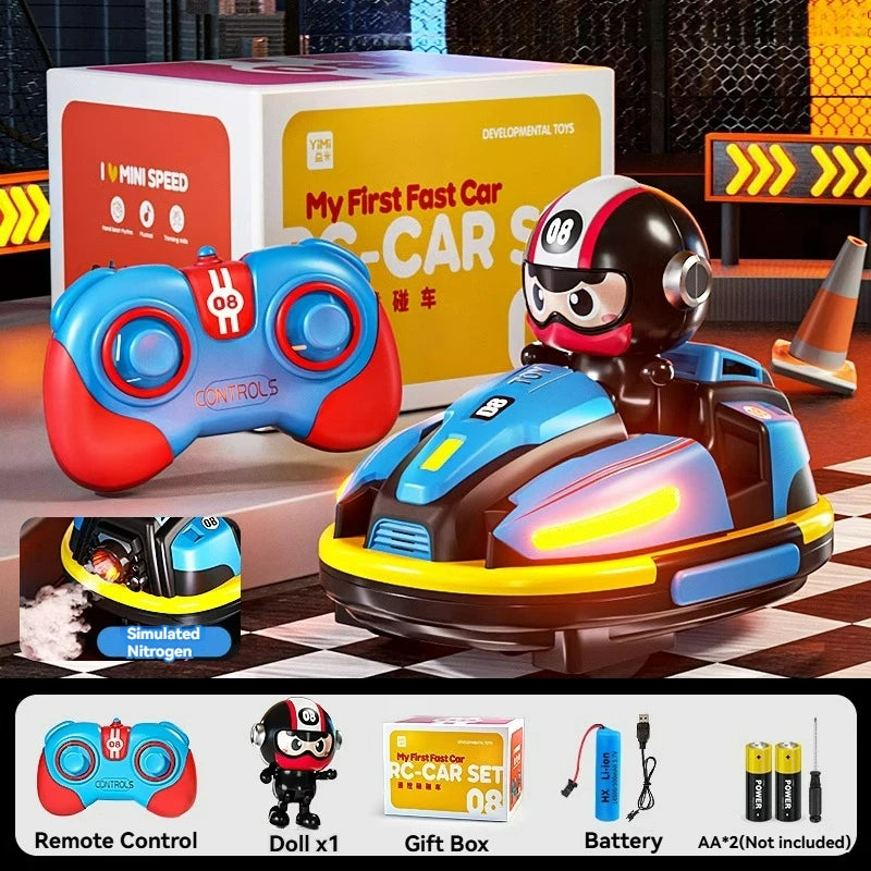 Jouet de voiture pare-chocs de combat RC pour enfant en bas âge garçon fille catapulte Robot Karting jouet avec lumière musicale jeu de bataille RC pour enfants batailles familiales