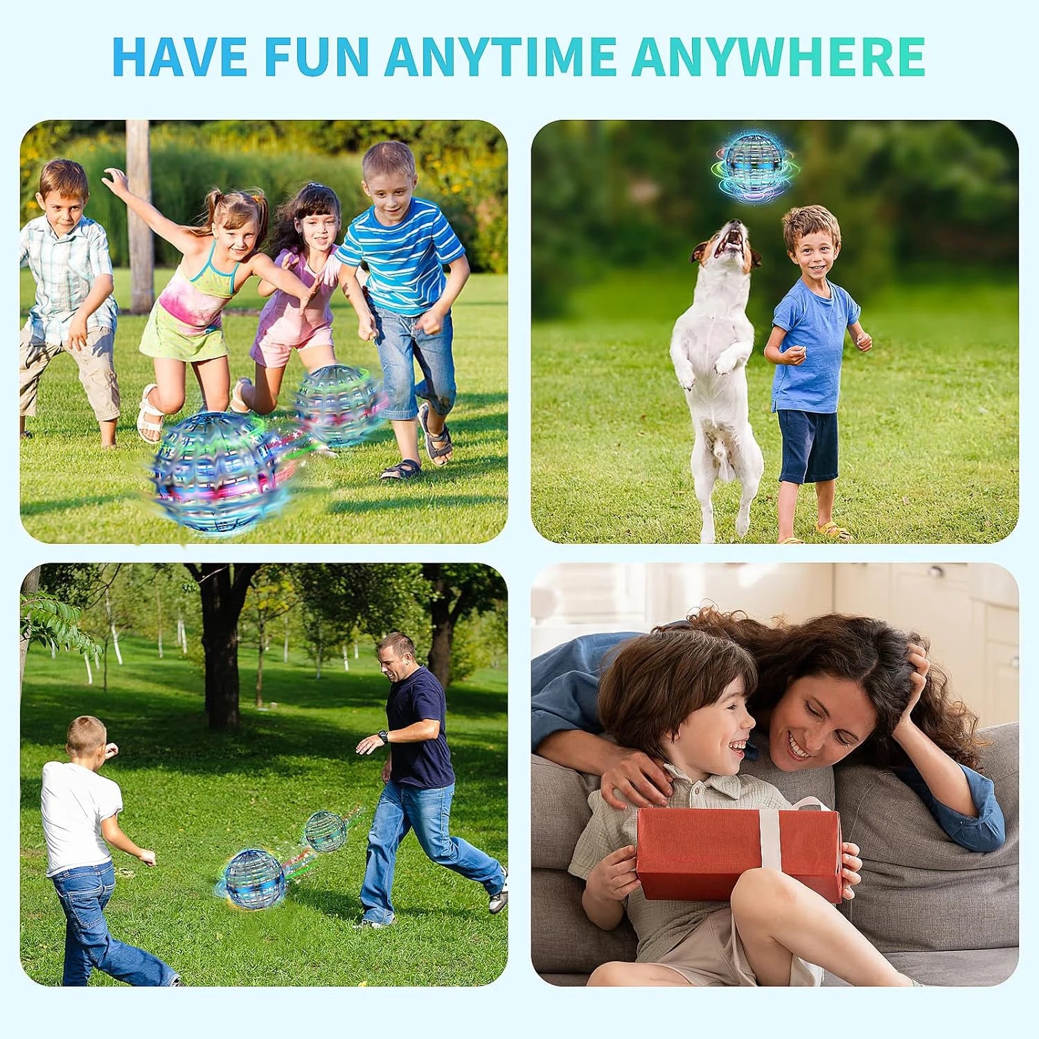 Boule d'orbe volante améliorée, Globe cosmique magique, lumières rvb pour enfants et adolescents adultes, Drone à main intérieur et extérieur, jouet Fidget, nouveauté 2026