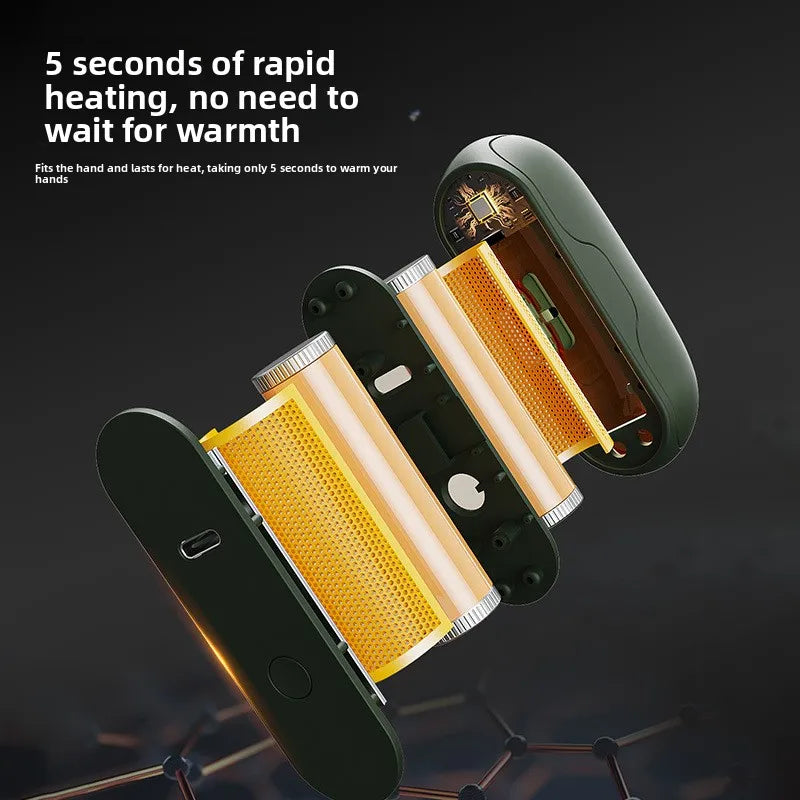 Chauffe-mains magnétique 2 en 1, affichage numérique, chaleur longue durée, chauffage rapide, électrique, pour l'hiver, nouveauté 2026