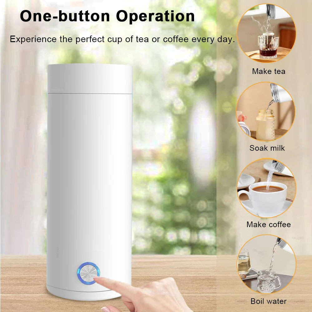 Bouilloire électrique Portable de voyage, bouilloire à thé et café à ébullition rapide, Mini chauffe-lait pour bébé en acier inoxydable 304, bouilloires thermiques