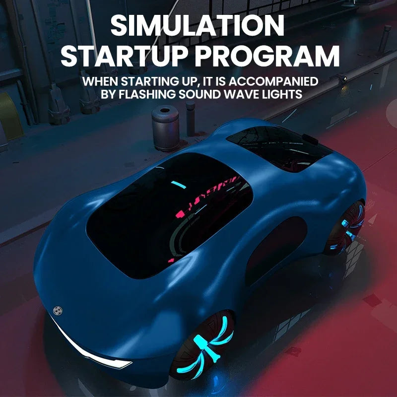 Voiture jouet RC 2.4G 1/18 avec lumière de pulvérisation, montre télécommandée pour enfants, voiture de dérive de cascade, jouets télécommandés pour garçons