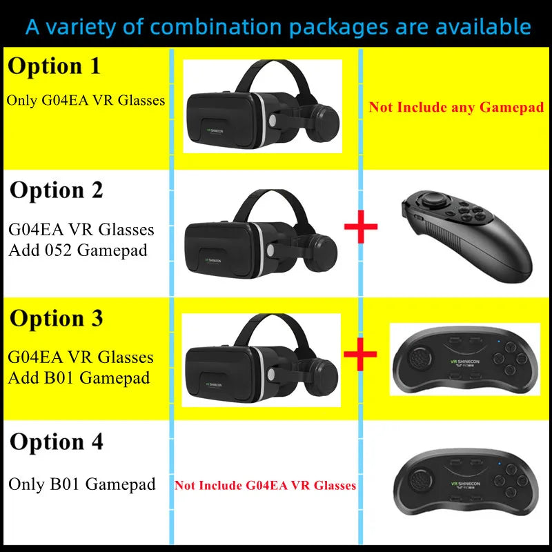 Boîte de lunettes VR de réalité virtuelle originale, vidéo stéréo 3D, casque de casque VR en carton Google pour téléphone portable Max 7.2 ", prise en charge du manette de jeu