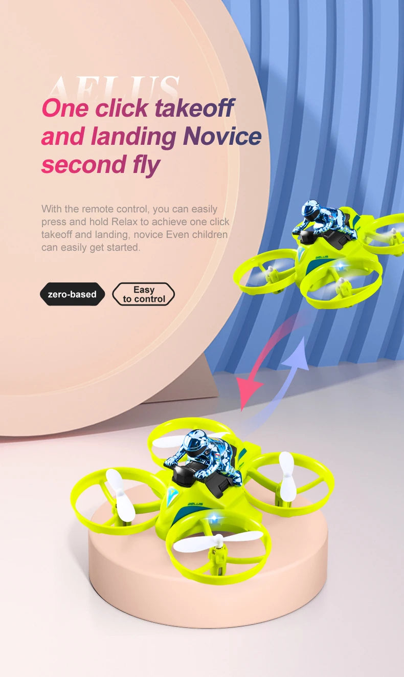 4DRC Mini Drone RC maintien d'altitude Mode sans tête 3 en 1 mer terre vol aérien 2.4G télécommande quadrirotor bateau hélicoptère RC jouets