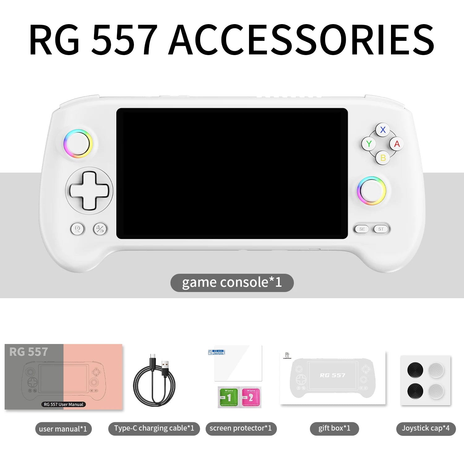 ANBERNIC – Console de jeu Portable RG557 RG556, écran AMOLED de 5.48 pouces, ventilateur de refroidissement Android, lecteur de jeu vidéo Portable, sortie AI 1080P DP