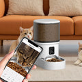 4L WIFI bouton mangeoire automatique pour chat mangeoire intelligente pour animaux de compagnie pour chat et chien distributeur de nourriture pour chat pour animaux de compagnie mangeoire pour animaux de compagnie (sans prise