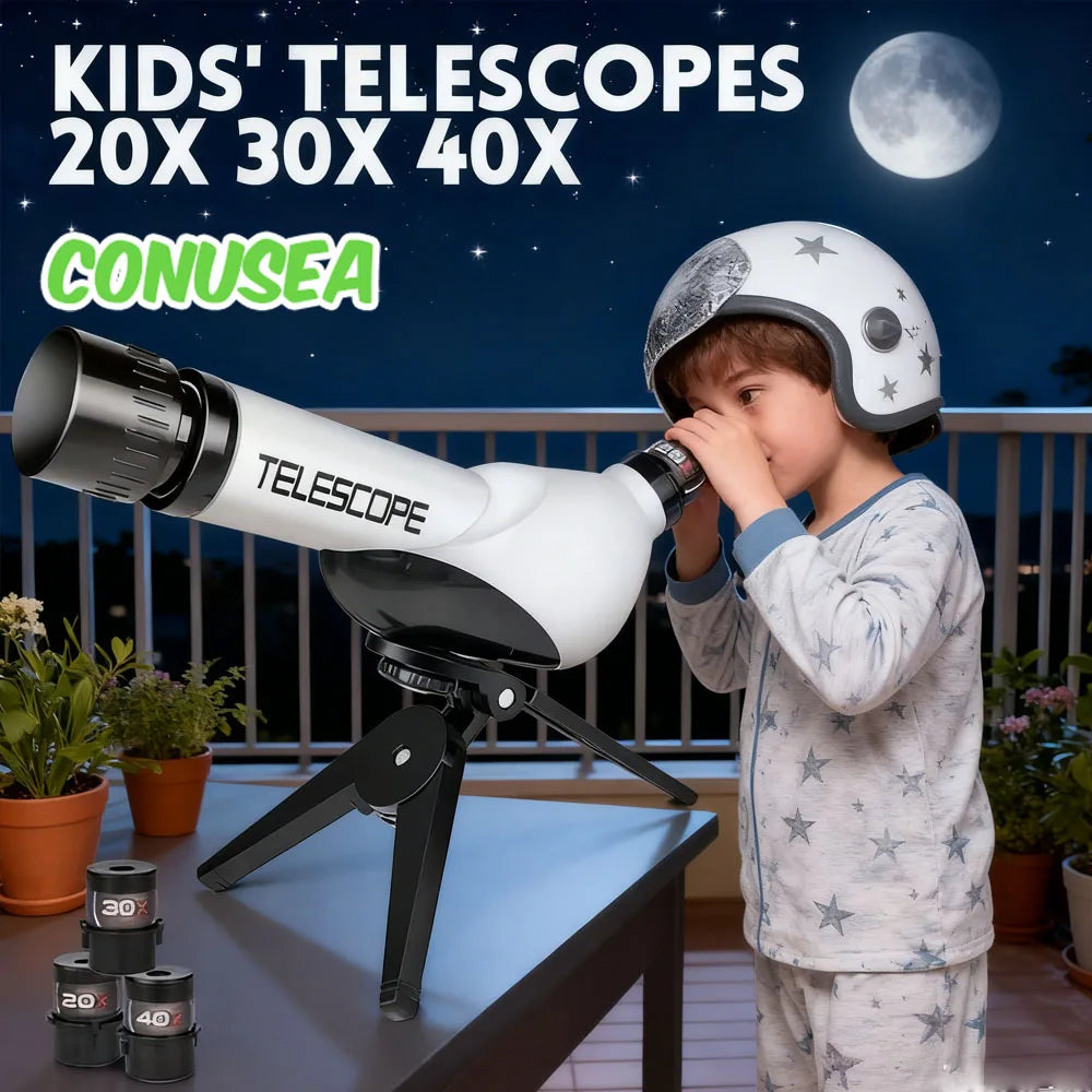 Télescopes pour enfants jouets éducatifs 40X expérience scientifique monoculaire enseignement scientifique Microscope jouet jouets pour enfants cadeaux pour enfants