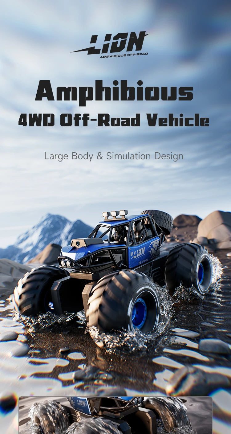 4DRC nouveau Y10 voiture télécommandée 2.4G Rc bateau étanche amphibie cascadeur voiture 4WD tout Terrain camion jouets pour enfants cadeaux d'anniversaire