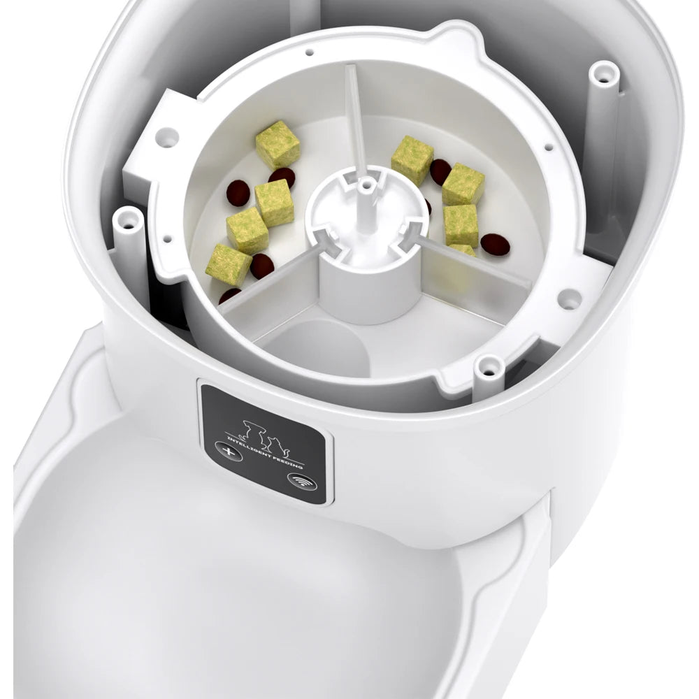 4L WIFI bouton mangeoire automatique pour chat mangeoire intelligente pour animaux de compagnie pour chat et chien distributeur de nourriture pour chat pour animaux de compagnie mangeoire pour animaux de compagnie (sans prise