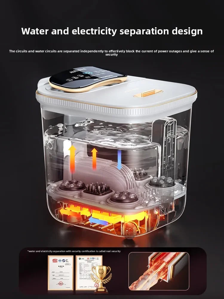 Seau de bain de pieds entièrement automatique, massage électrique, chauffé à température constante, bain de pieds haute et profonde