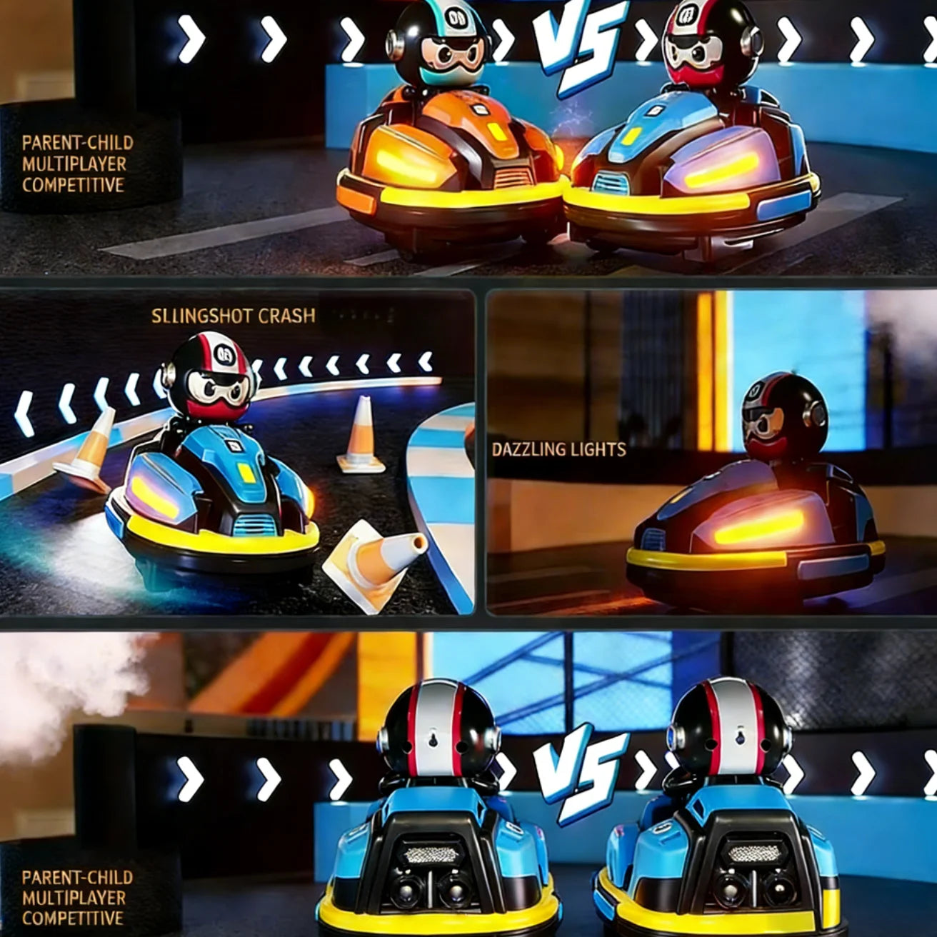 Jouet de voiture pare-chocs de combat RC pour enfant en bas âge garçon fille catapulte Robot Karting jouet avec lumière musicale jeu de bataille RC pour enfants batailles familiales