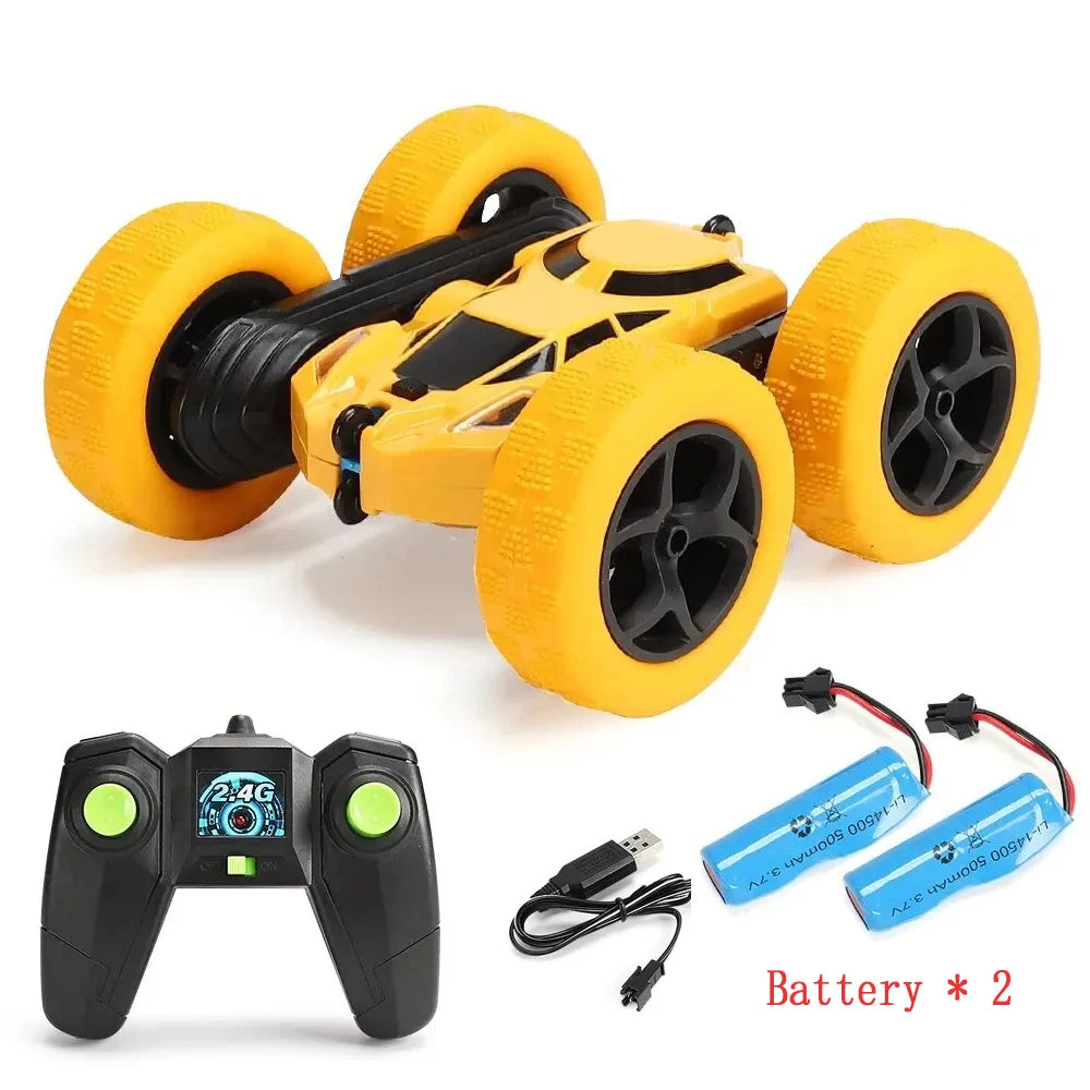 Voiture de cascade RC pour enfants, Double face, télécommande 2.4G, Rotation droite à 360 degrés, dérive hors route, cadeaux pour enfants, adultes et garçons