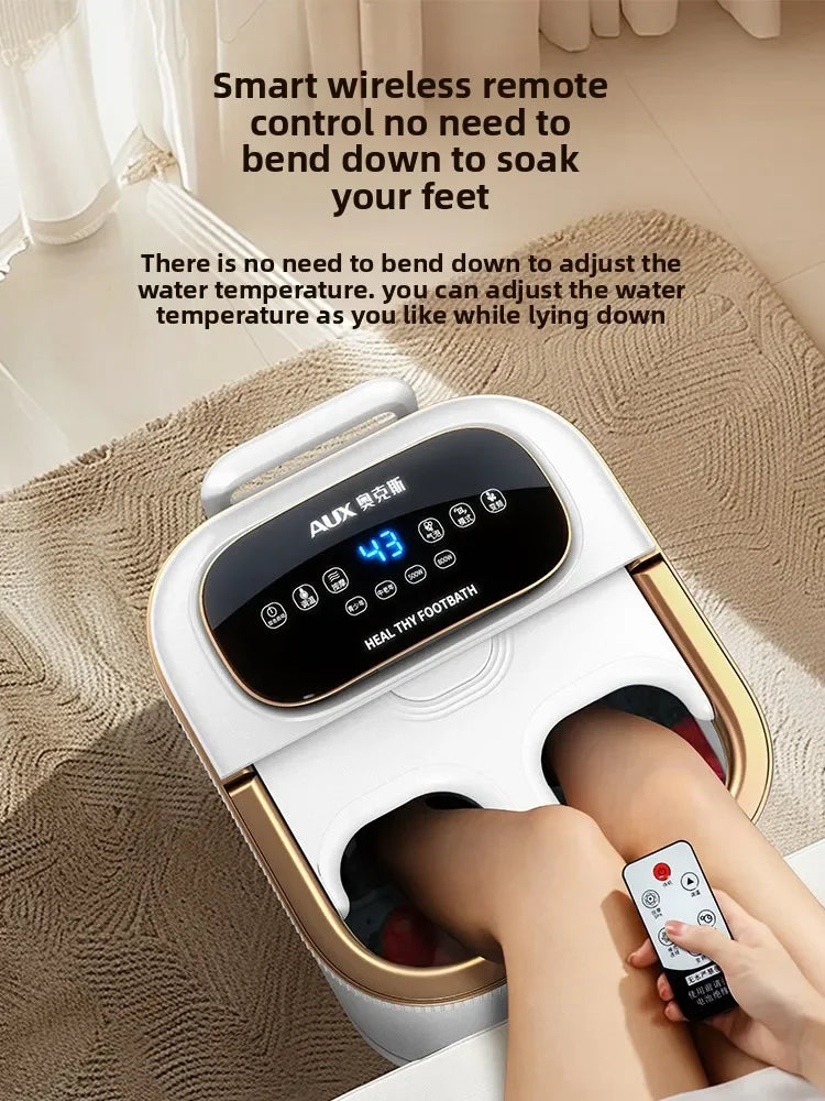 Seau de bain de pieds entièrement automatique, massage électrique, chauffé à température constante, bain de pieds haute et profonde