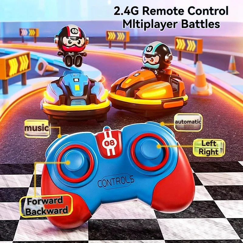 Jouet de voiture pare-chocs de combat RC pour enfant en bas âge garçon fille catapulte Robot Karting jouet avec lumière musicale jeu de bataille RC pour enfants batailles familiales