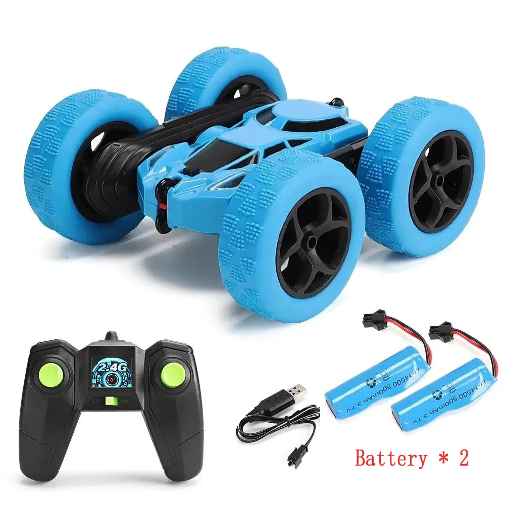 Voiture de cascade RC pour enfants, Double face, télécommande 2.4G, Rotation droite à 360 degrés, dérive hors route, cadeaux pour enfants, adultes et garçons
