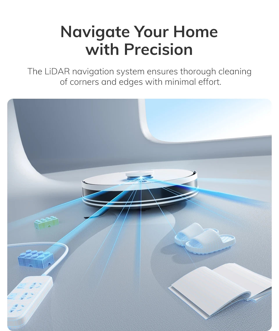 Aspirateur robot A30 PRO, aspiration 5000Pa, auto-vidange, capacité de 60 jours, application, télécommande, temps de fonctionnement de 180 minutes