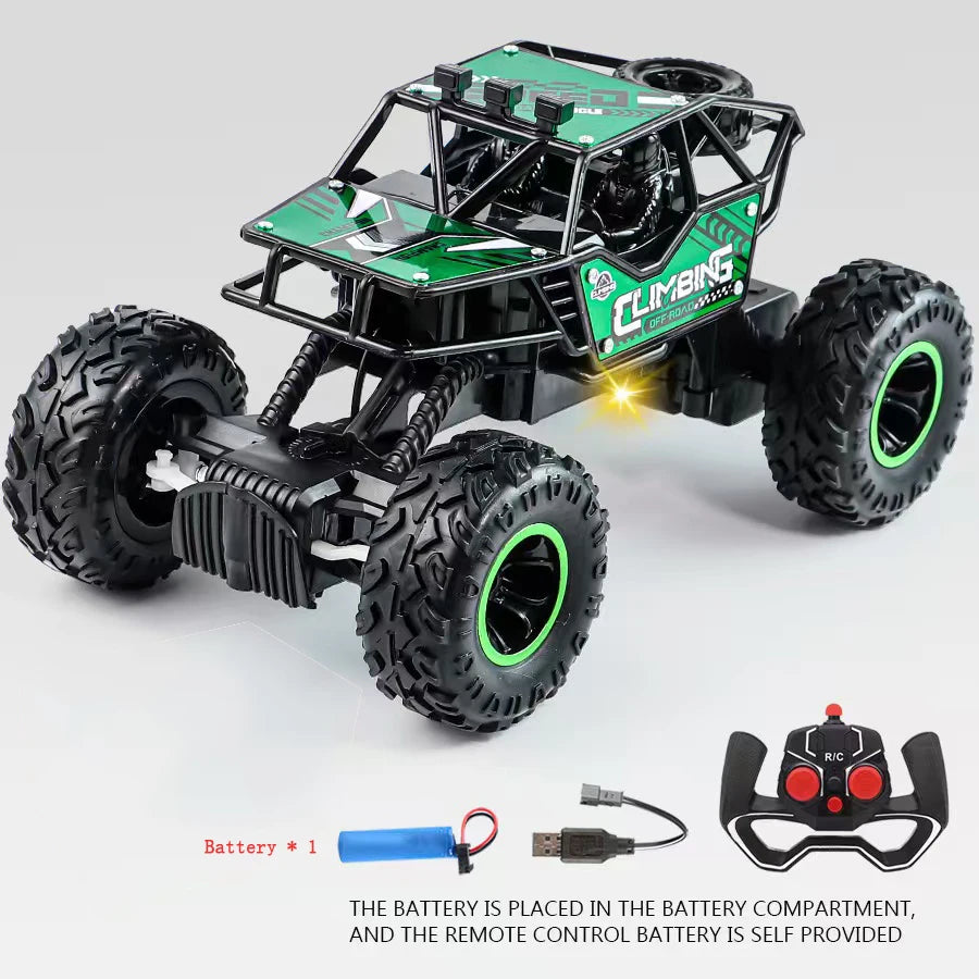 Nouvelle voiture RC 1:16 2WD avec lumière LED 2.4G 20 KM/H haute vitesse tout-terrain escalade télécommande voiture jouet cadeaux pour garçons filles enfants