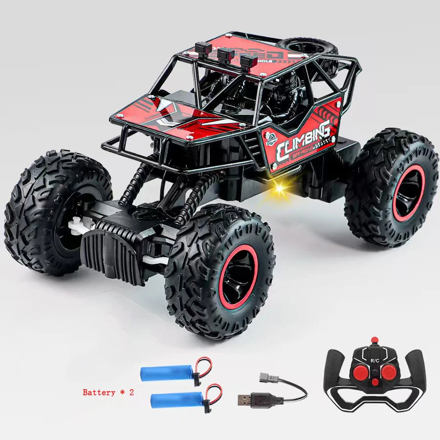Nouvelle voiture RC 1:16 2WD avec lumière LED 2.4G 20 KM/H haute vitesse tout-terrain escalade télécommande voiture jouet cadeaux pour garçons filles enfants
