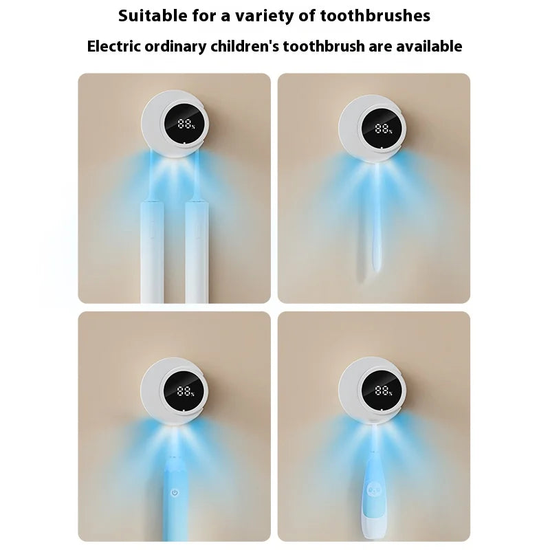 Boîte de désinfection de brosse à dents à induction intelligente, boîte d'ouverture et de fermeture de brosse à dents, désinfection ultraviolette, stérilisation