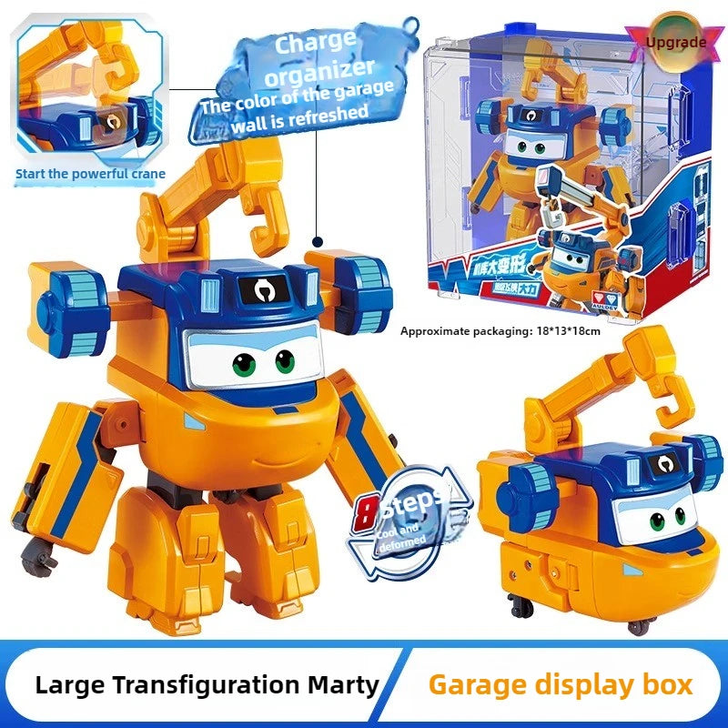 Grand jouet suspendu transformateur Auldey Super Wings, matériau ABS durable, ensemble de jeu interactif pour les enfants âgés de 3 ans et plus, offre spéciale maintenant!